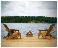 lakeside patio fire image