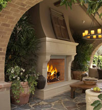 outdoor fireplace image
